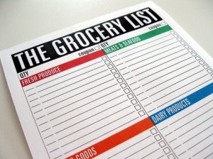 grocery list