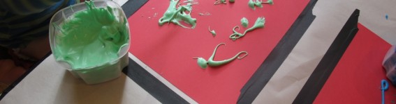 Homemade Puffy Paint Preschool Art Activity