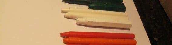 Irish Flag Melted Crayons