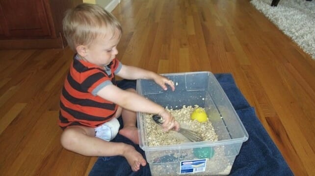 Oats and Water Mash Sensory Tub