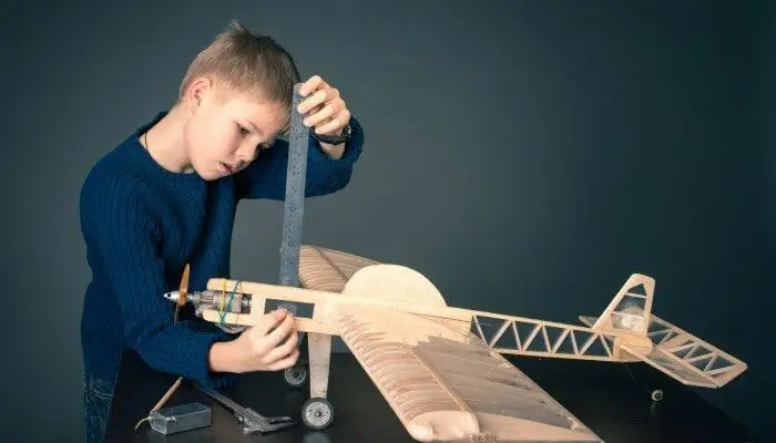 boy building early math skills