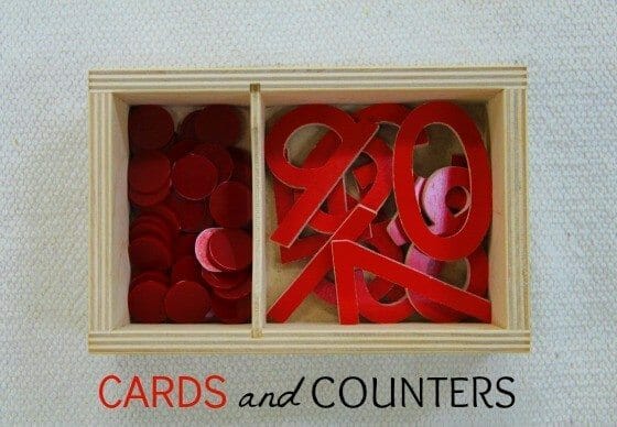 Montessori Math Activities & Lessons - Cards & Counters 