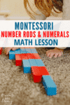 Montessori Number Rods Numeral Math Lesson for Preschoolers