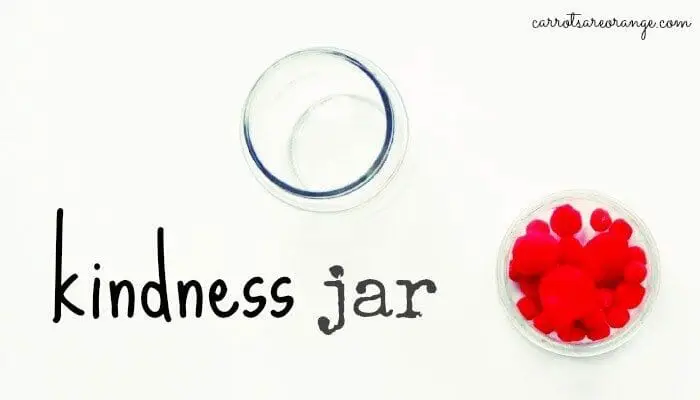 How to Teach Kindness to Kids with a Kindness Activity with a Jar and PomPoms