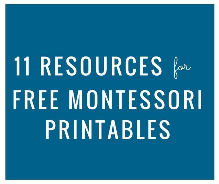 11 Resources for FREE Montessori Printable Materials 11 Resources for FREE Montessori Printable Materials