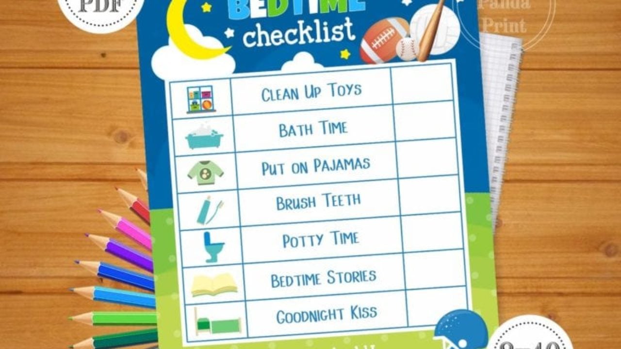 Toddler Bedtime Routine Chart