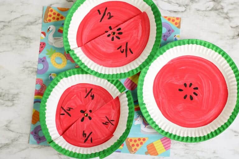 Watermelon Fraction Paper Plate Craft watermelon-fraction-paper-plate-craft