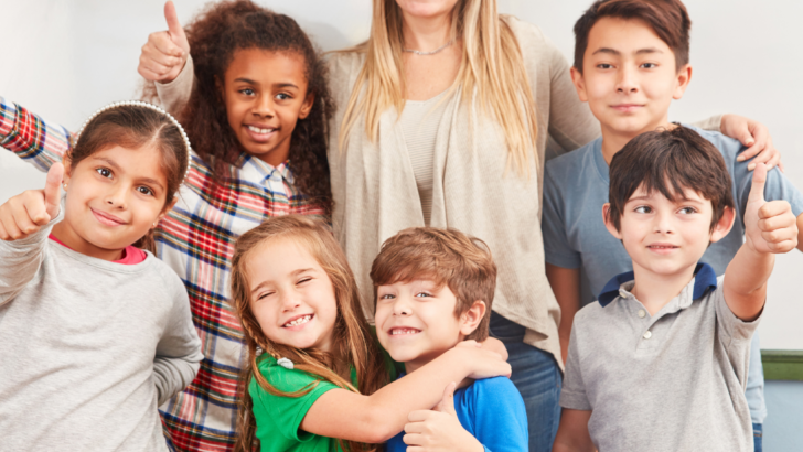 a teacher with her pupils