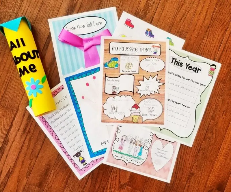 All about Me worksheets
