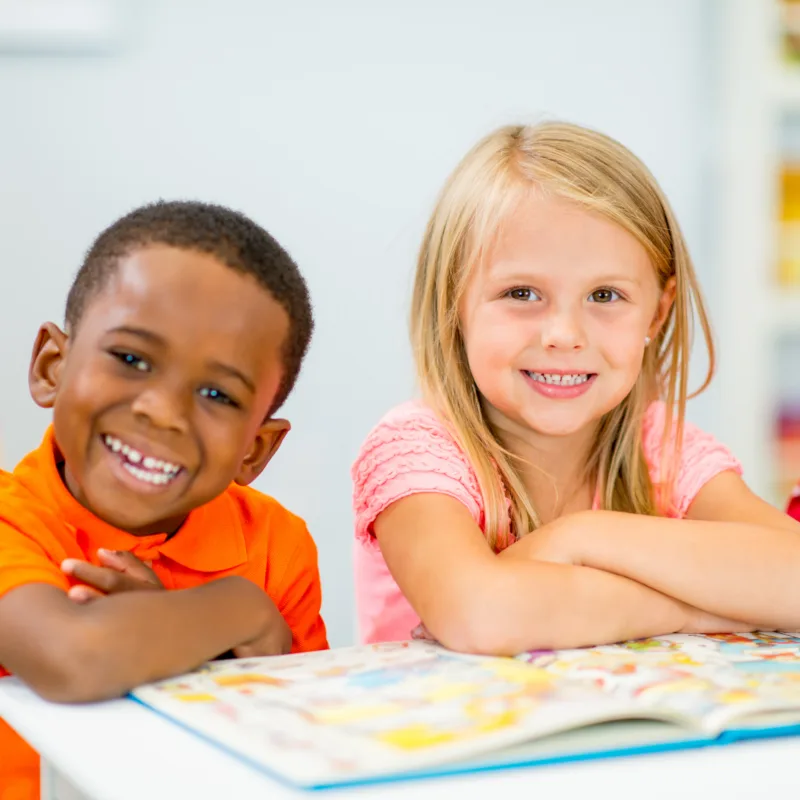 Smiling-girl-and-boy-kindergarteners-